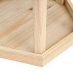 Comedero para pájaros octogonal madera maciza de abeto 33x30 cm