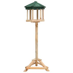 Comedero para pájaros de pie madera maciza de abeto 33x110 cm