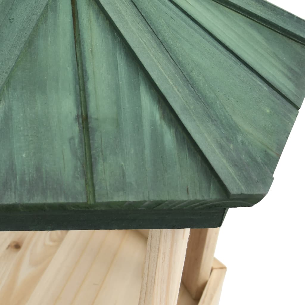Comedero para pájaros de pie madera maciza de abeto 33x110 cm