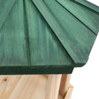Comedero para pájaros de pie madera maciza de abeto 33x110 cm