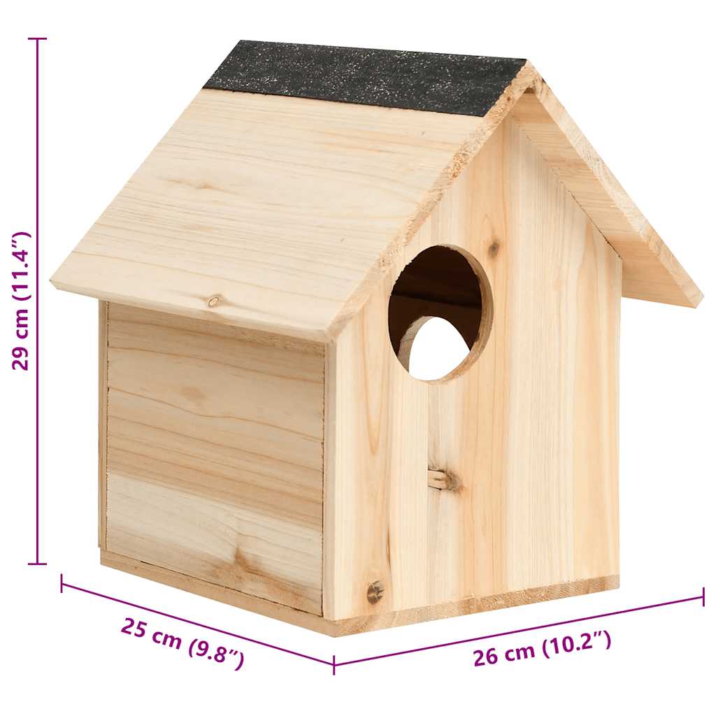 Casa para ardillas madera maciza de abeto 26x25x29 cm