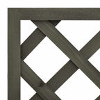 Jardinera enrejada de jardín madera abeto gris 50x25x90 cm