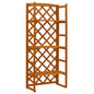 Plant stand and trellis solid fir wood grey 70x42x120 cm