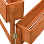 Jardinera plegable de jardín madera abeto naranja 60x14x75 cm