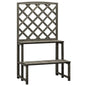 Plant stand and trellis solid fir wood grey 70x42x120 cm