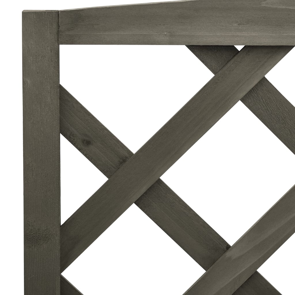 Soporte de plantas y enrejado abeto macizo gris 70x42x120 cm
