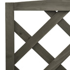 Soporte de plantas y enrejado abeto macizo gris 70x42x120 cm