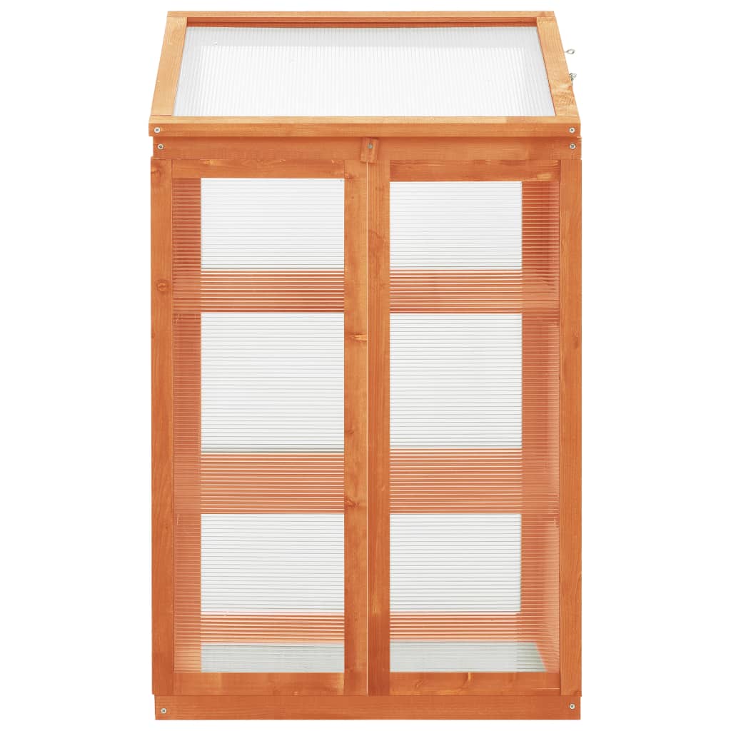 Invernadero de madera de abeto 60x45x100 cm