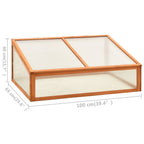 Invernadero de madera de abeto 100x65x40 cm
