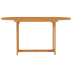 Mesa de jardín de madera maciza de teca 150x90x75 cm