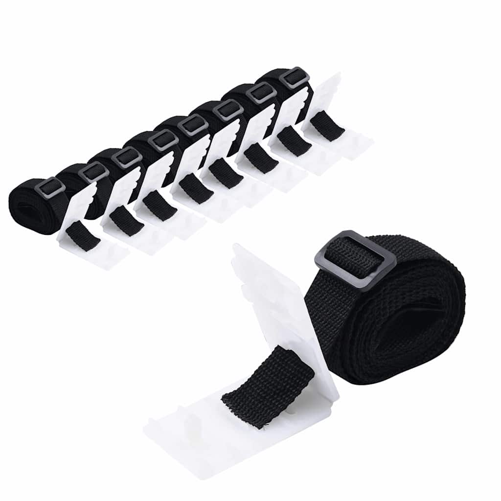 Fijaciones para enrollacobertor de piscina universal 8 uds 1,8m