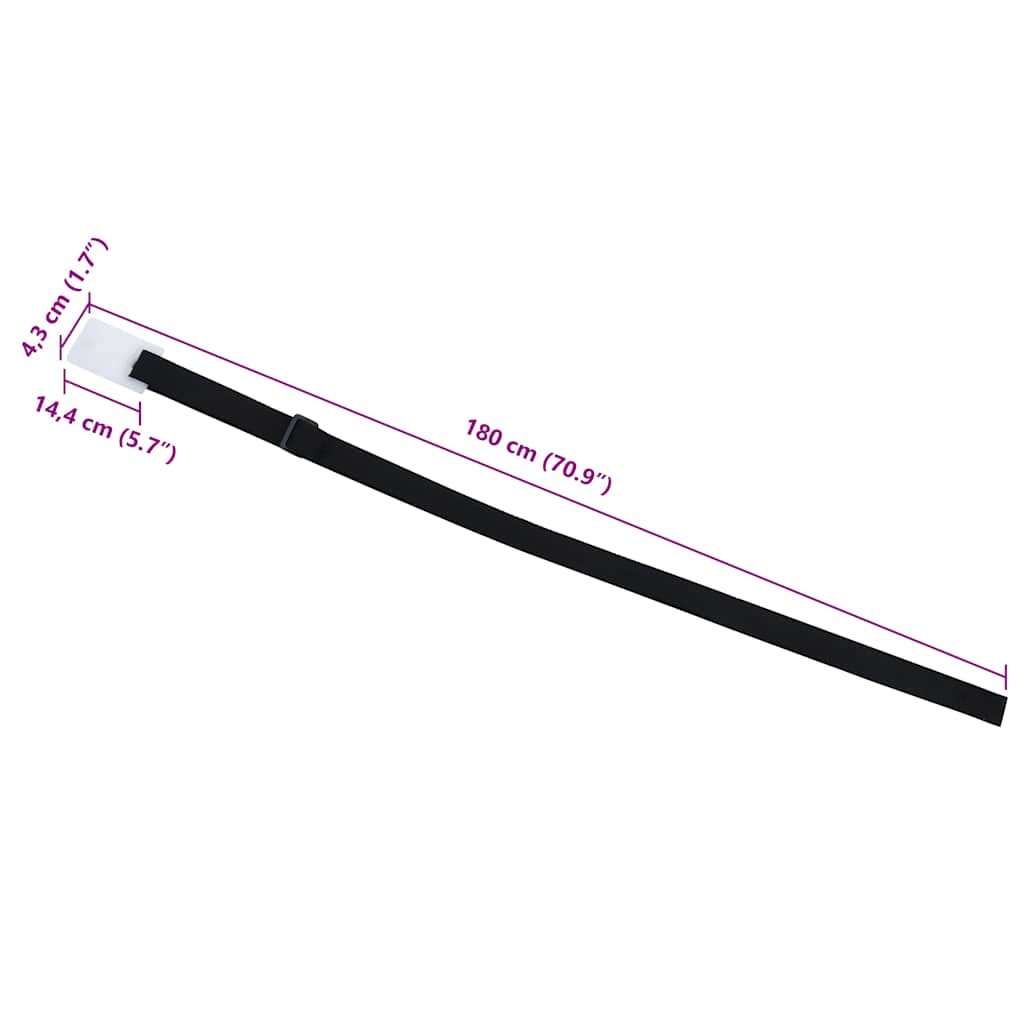 Fijaciones para enrollacobertor de piscina universal 8 uds 1,8m