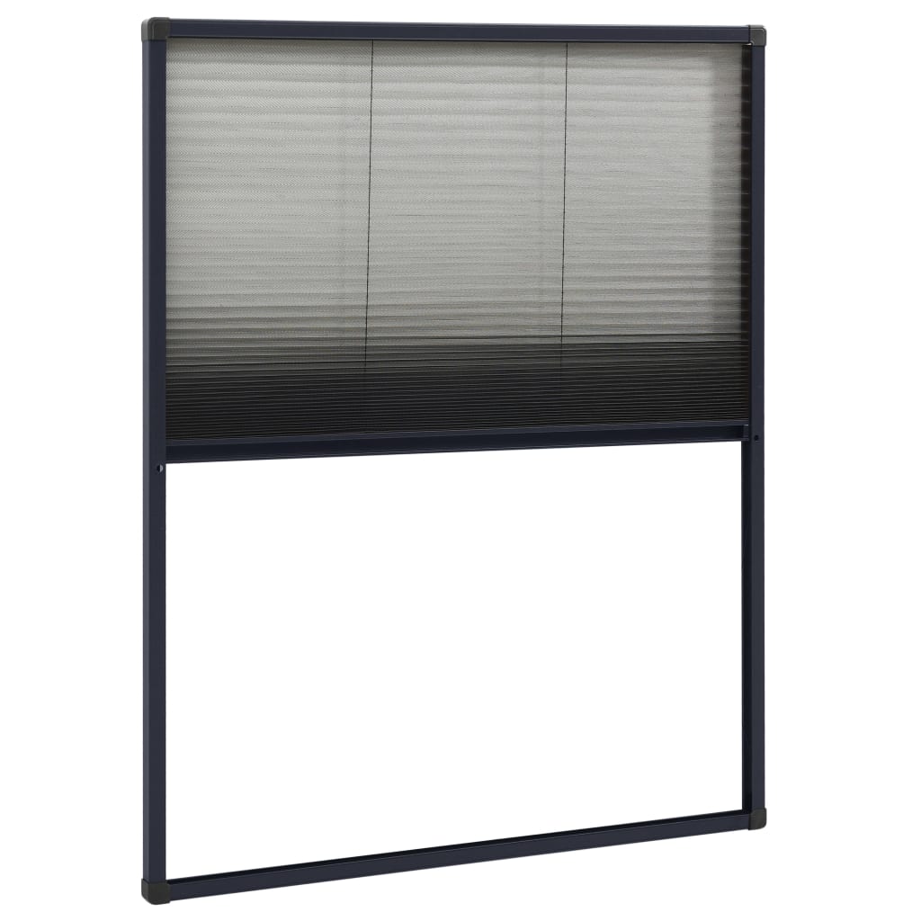 Mosquitera plisada de ventanas aluminio gris antracita 60x80cm