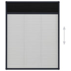 Mosquitera plisada de ventanas aluminio gris antracita 60x80cm