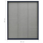 Mosquitera plisada de ventanas aluminio gris antracita 60x80cm