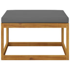 Juego de muebles jardín 5 pzas con cojines madera maciza acacia