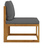 Juego de muebles jardín 5 pzas con cojines madera maciza acacia