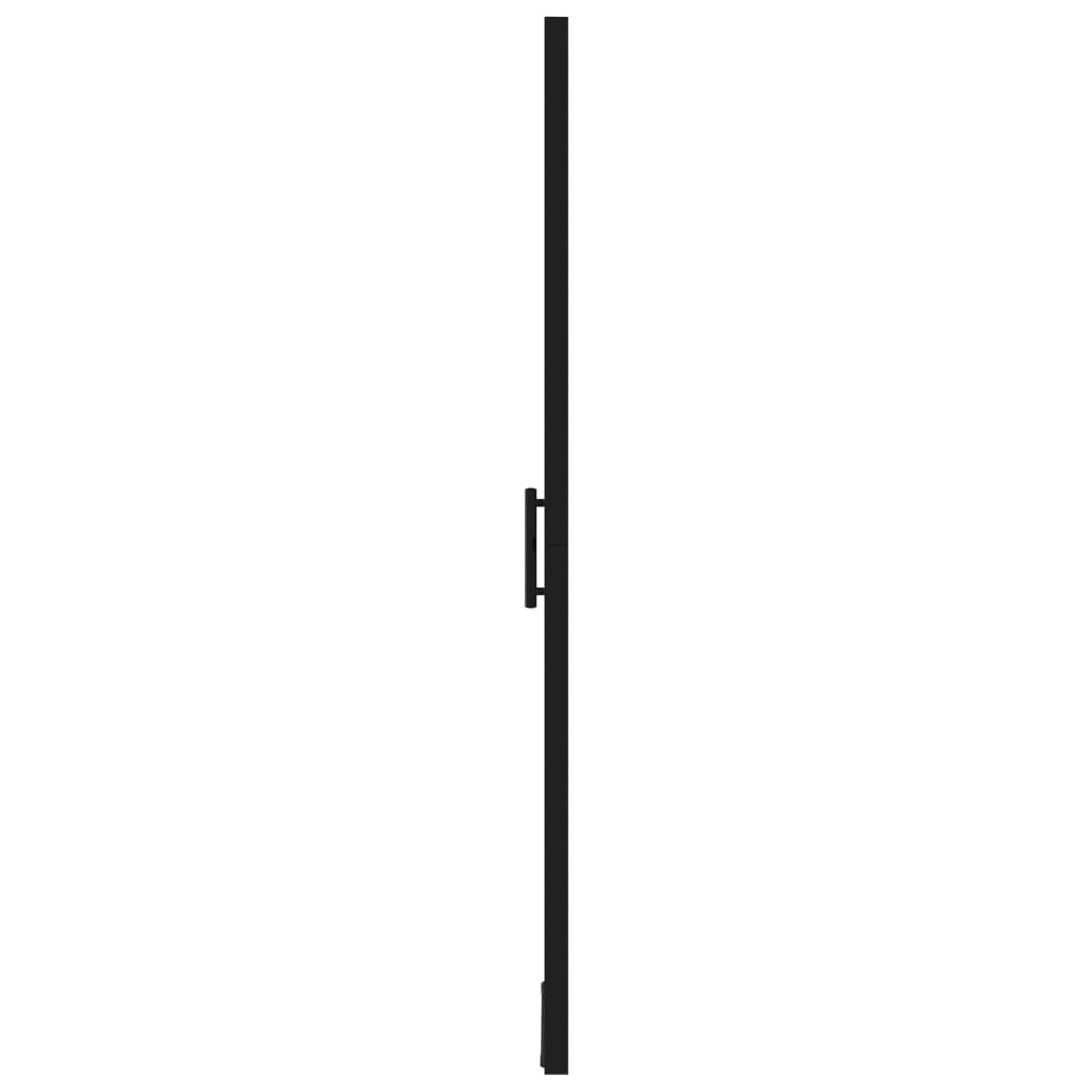Puerta de ducha de vidrio templado negro 100x178 cm