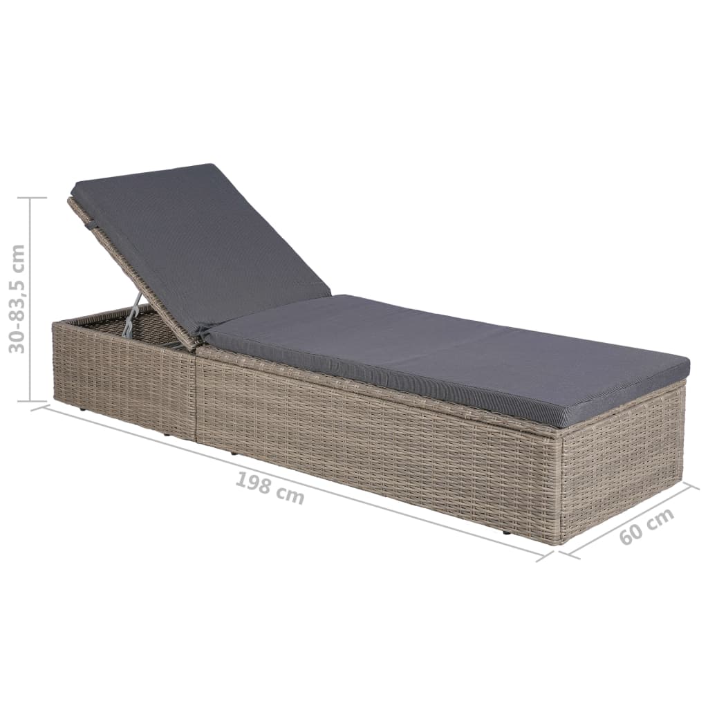 Set de comedor de jardín 9 piezas ratán sintético marrón