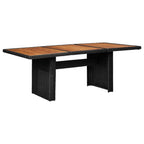 Juego de comedor de jardín 11 piezas ratán sintético negro