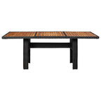 Juego de comedor de jardín 11 piezas ratán sintético negro