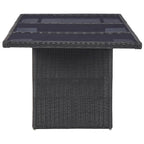 idaXL Juego de comedor de jardín 9 piezas ratán sintético negro