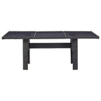 idaXL Juego de comedor de jardín 9 piezas ratán sintético negro