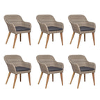 Set de comedor de jardín 7 pzas y cojines ratán sintético gris