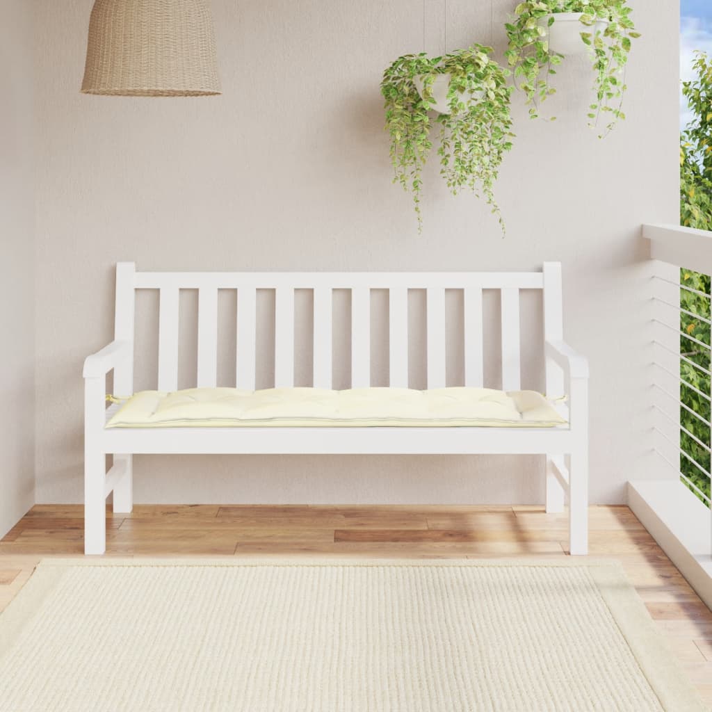 Cojín banco de jardín tela Oxford estampado hojas 100x50x3 cm