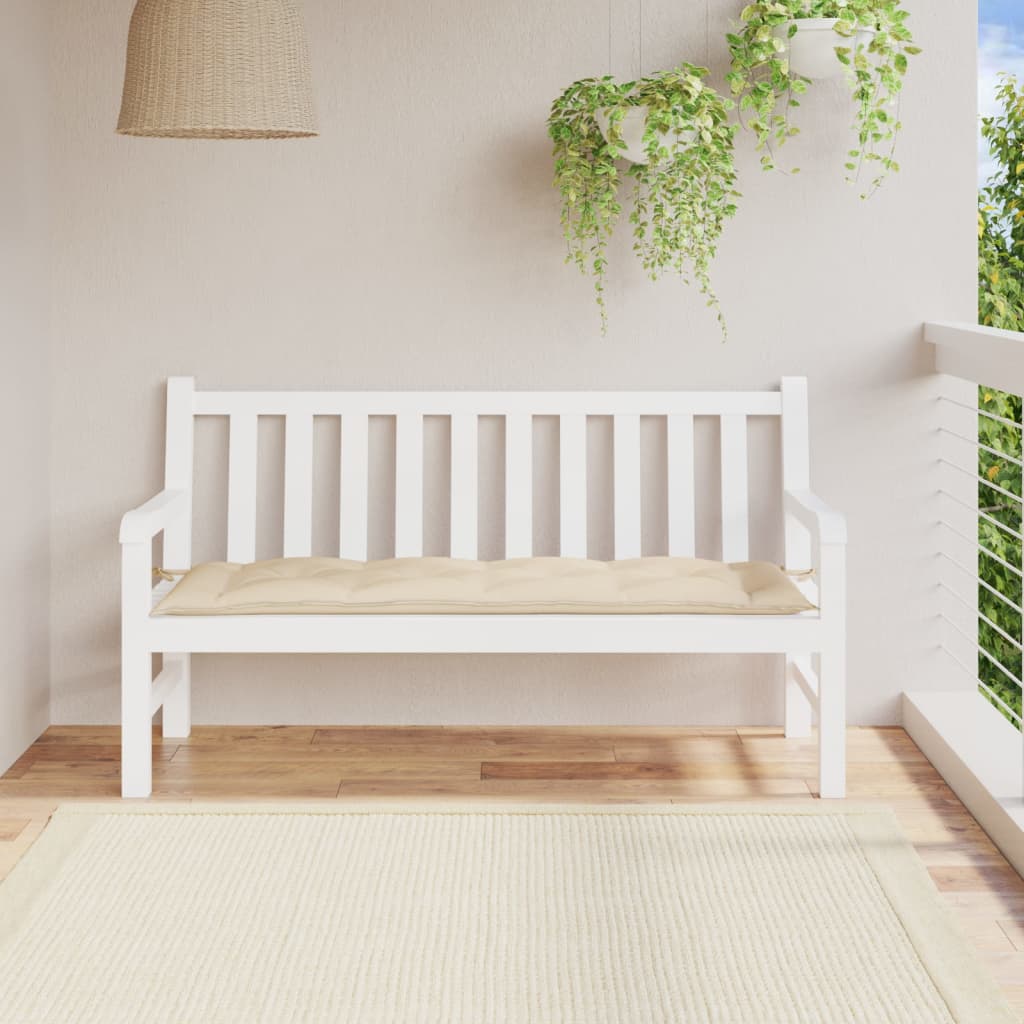 Cojín banco de jardín tela Oxford estampado hojas 100x50x3 cm