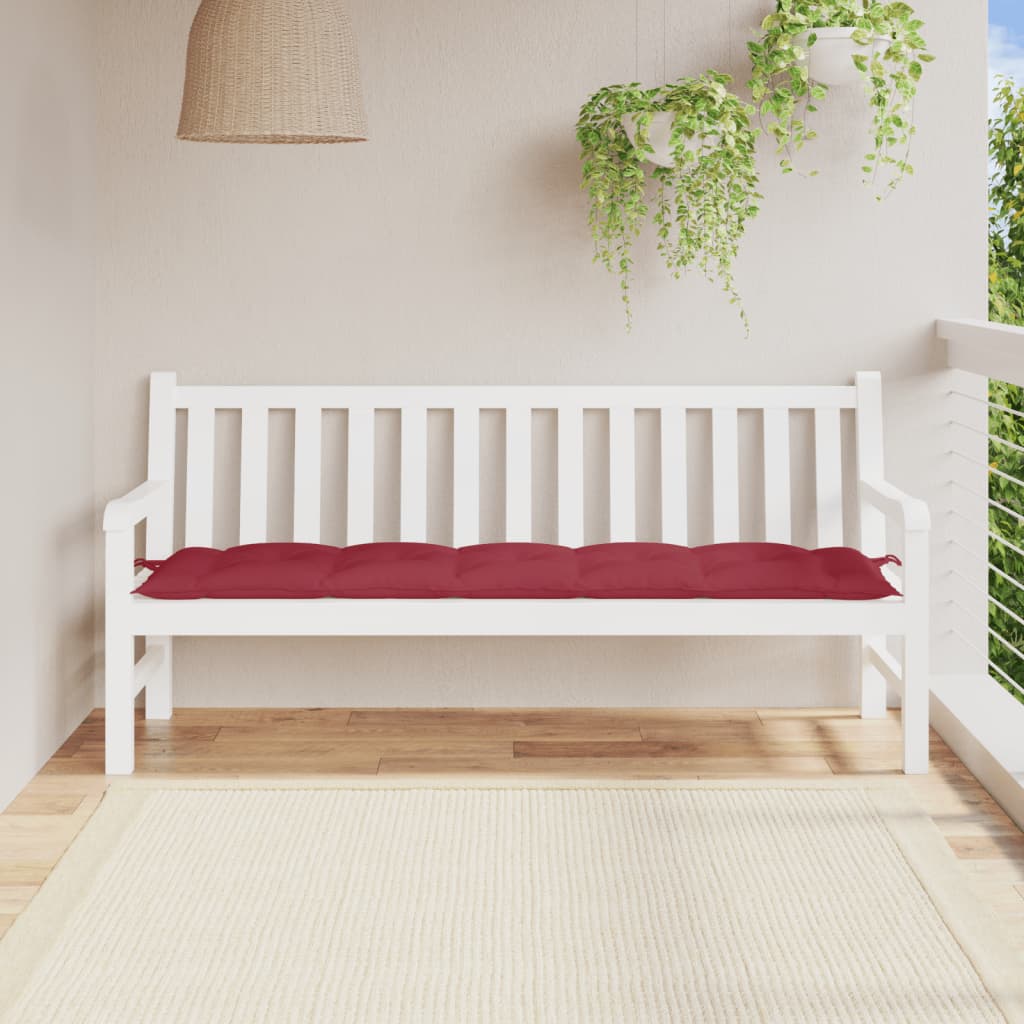 Cojín banco de jardín tela Oxford estampado hojas 100x50x3 cm