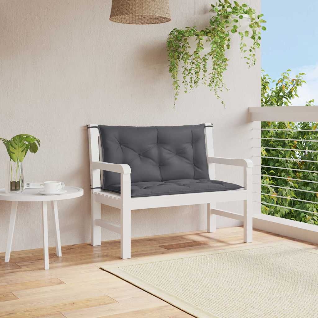 Cojín banco de jardín tela Oxford estampado hojas 100x50x3 cm