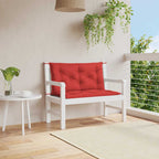 Cojín banco de jardín tela Oxford estampado hojas 100x50x3 cm