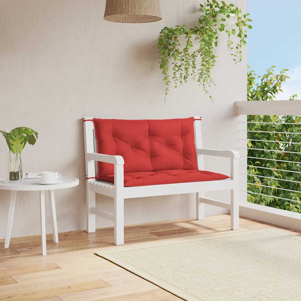 Cojín banco de jardín tela Oxford estampado hojas 100x50x3 cm