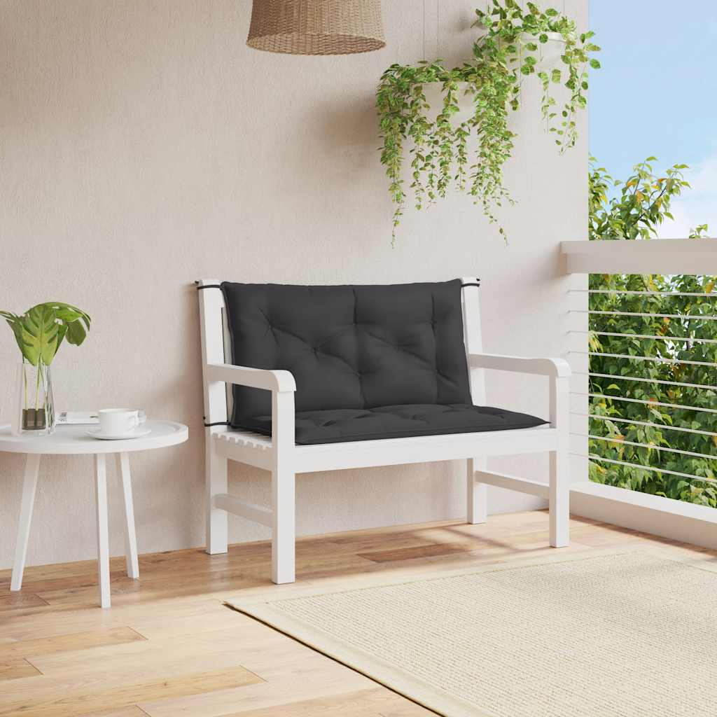 Cojín banco de jardín tela Oxford estampado hojas 100x50x3 cm