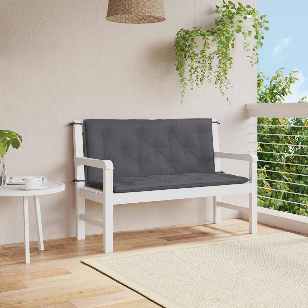Cojín banco de jardín tela Oxford estampado hojas 100x50x3 cm