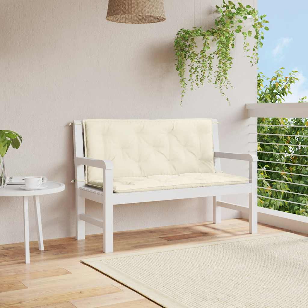 Cojín banco de jardín tela Oxford estampado hojas 100x50x3 cm