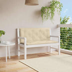 Cojín banco de jardín tela Oxford estampado hojas 100x50x3 cm