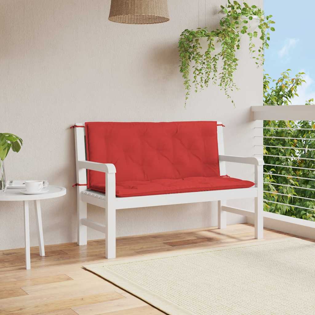 Cojín banco de jardín tela Oxford estampado hojas 100x50x3 cm