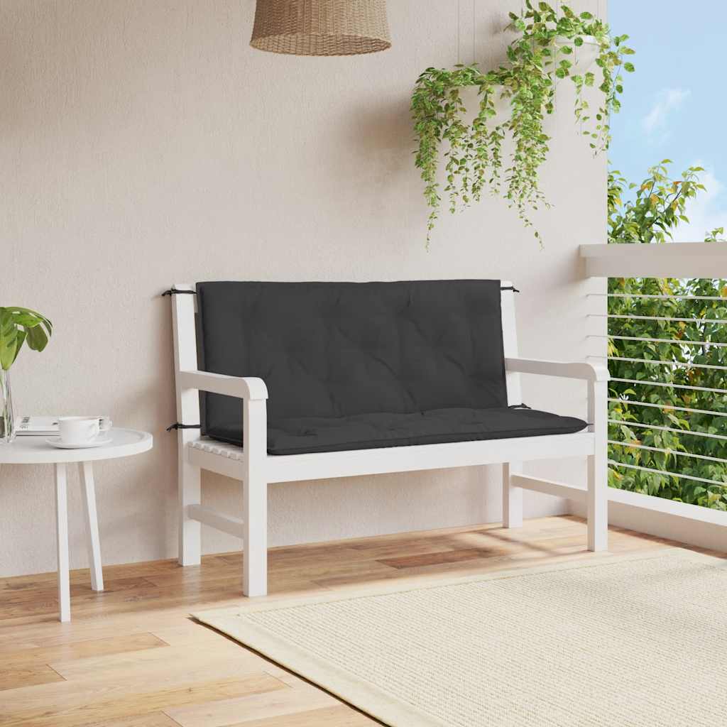 Cojín banco de jardín tela Oxford estampado hojas 100x50x3 cm