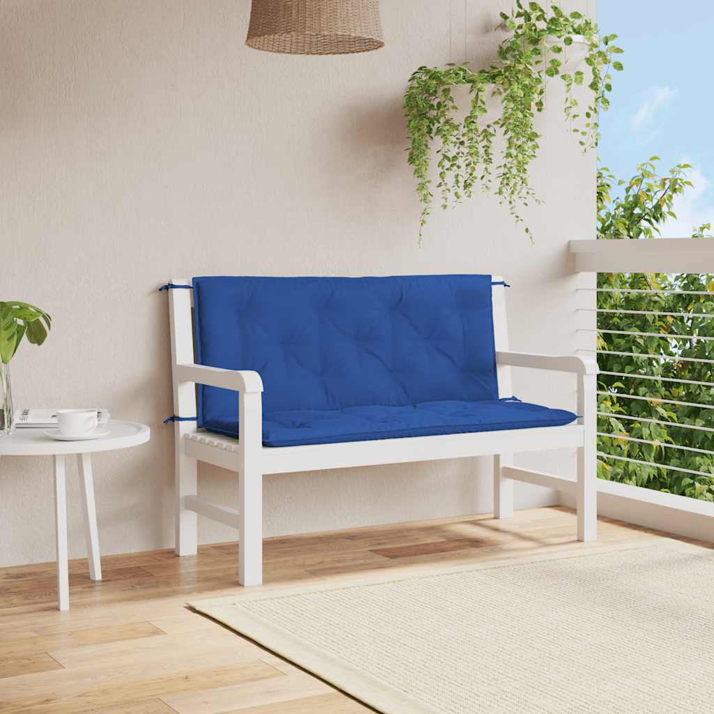 Cojín banco de jardín tela Oxford estampado hojas 100x50x3 cm