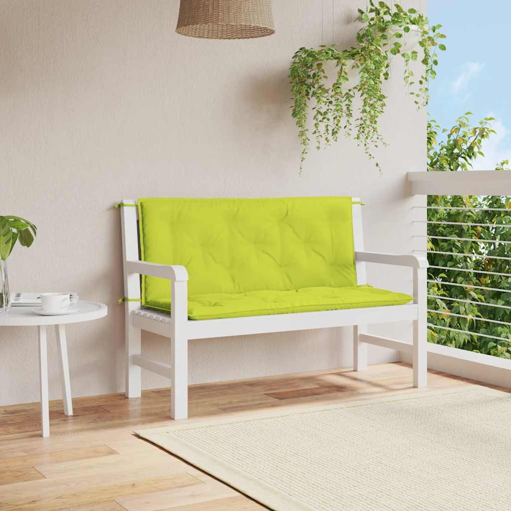 Cojín banco de jardín tela Oxford estampado hojas 100x50x3 cm
