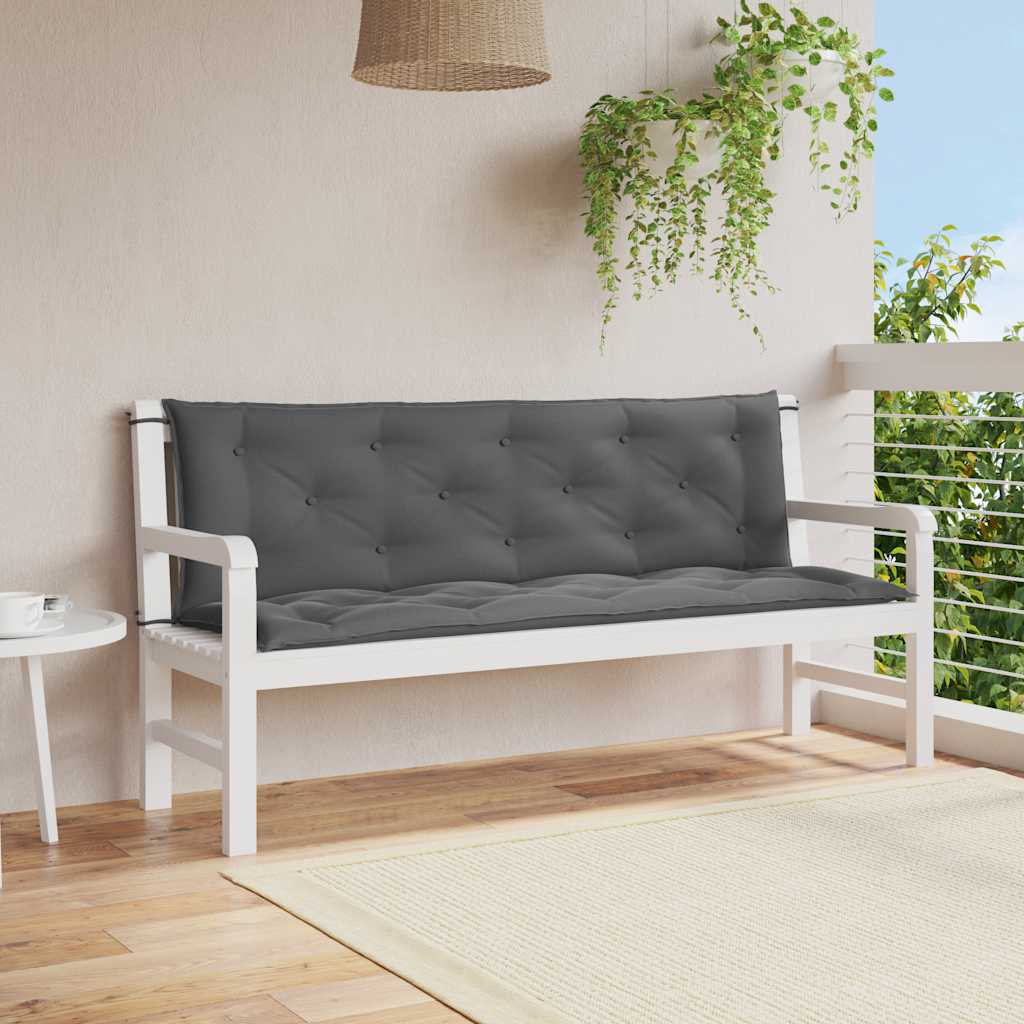 Cojín banco de jardín tela Oxford estampado hojas 100x50x3 cm