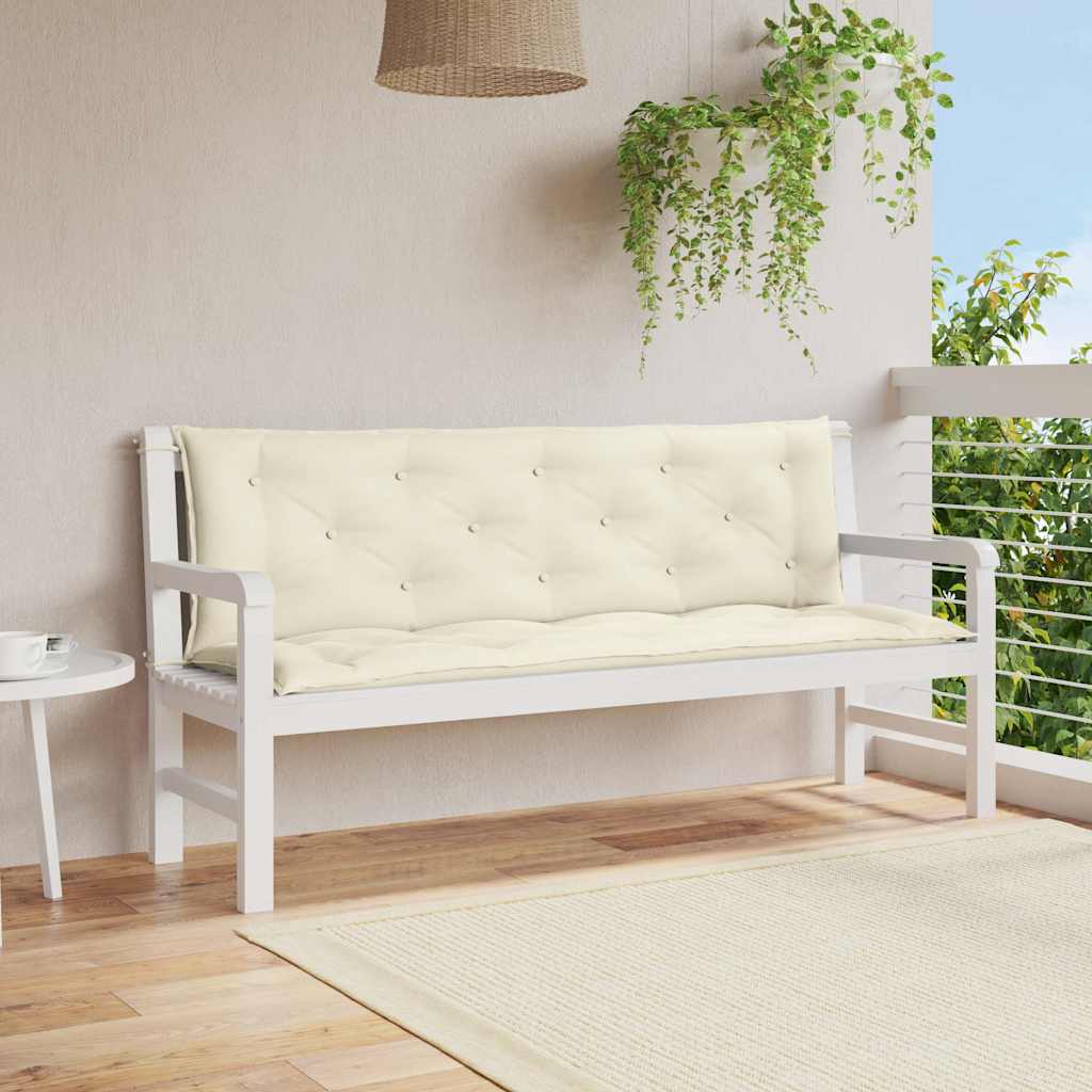 Cojín banco de jardín tela Oxford estampado hojas 100x50x3 cm