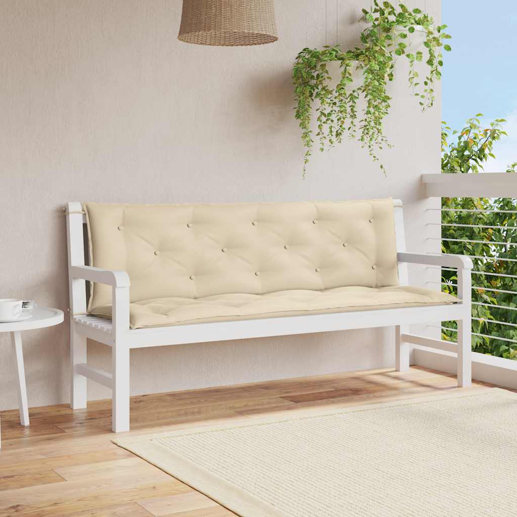 Cojín banco de jardín tela Oxford estampado hojas 100x50x3 cm