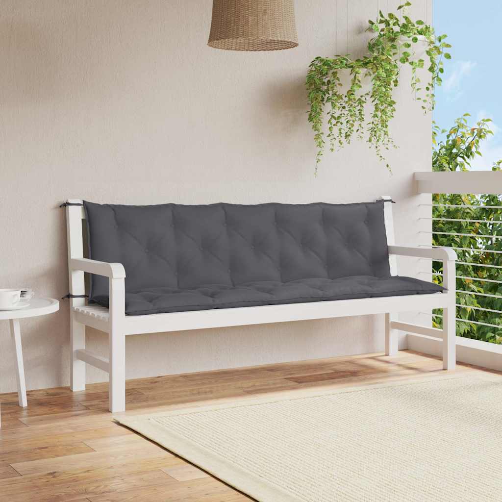 Cojín banco de jardín tela Oxford estampado hojas 100x50x3 cm