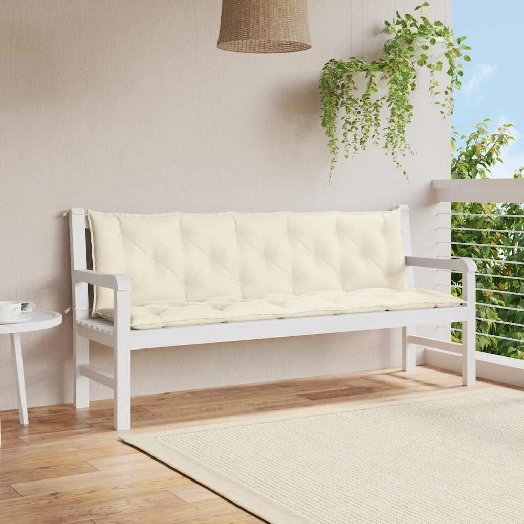 Cojín banco de jardín tela Oxford estampado hojas 100x50x3 cm