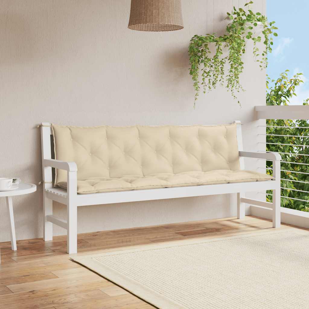 Cojín banco de jardín tela Oxford estampado hojas 100x50x3 cm