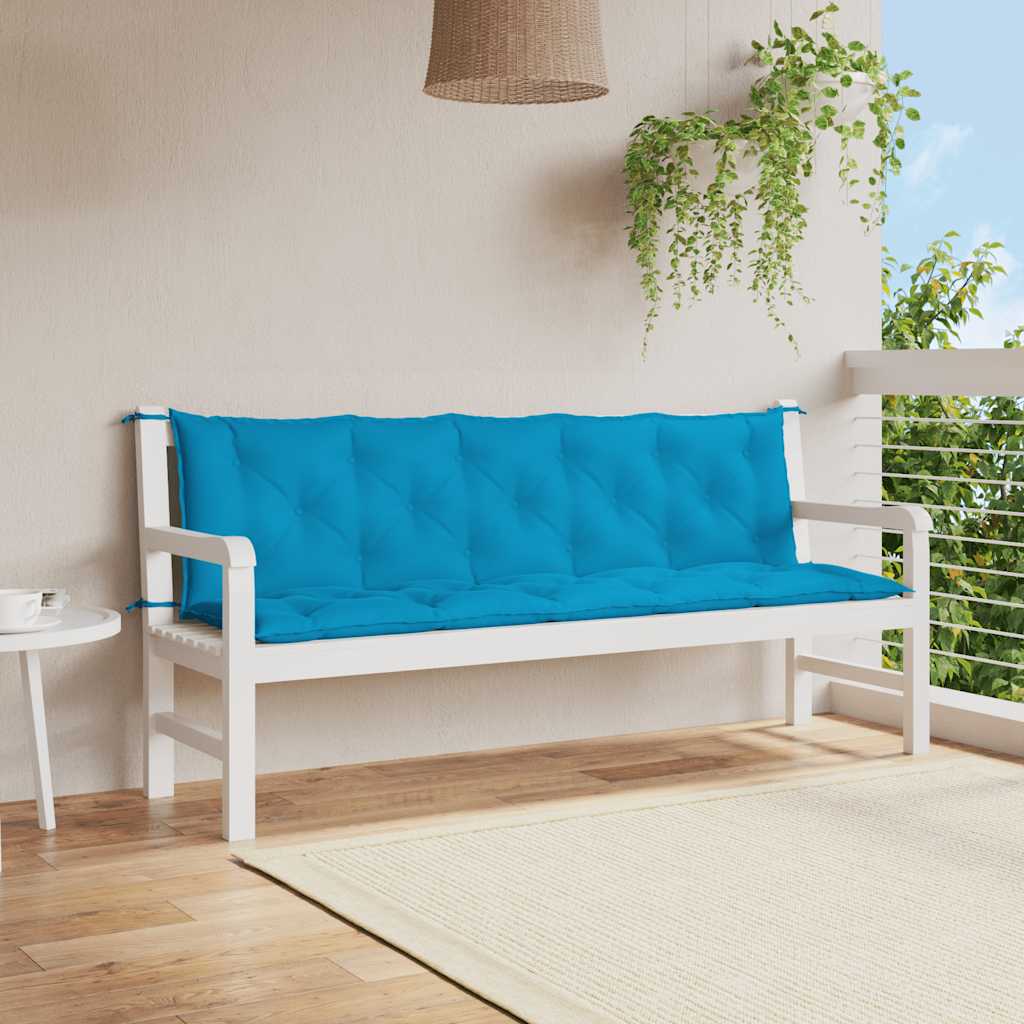 Cojín banco de jardín tela Oxford estampado hojas 100x50x3 cm
