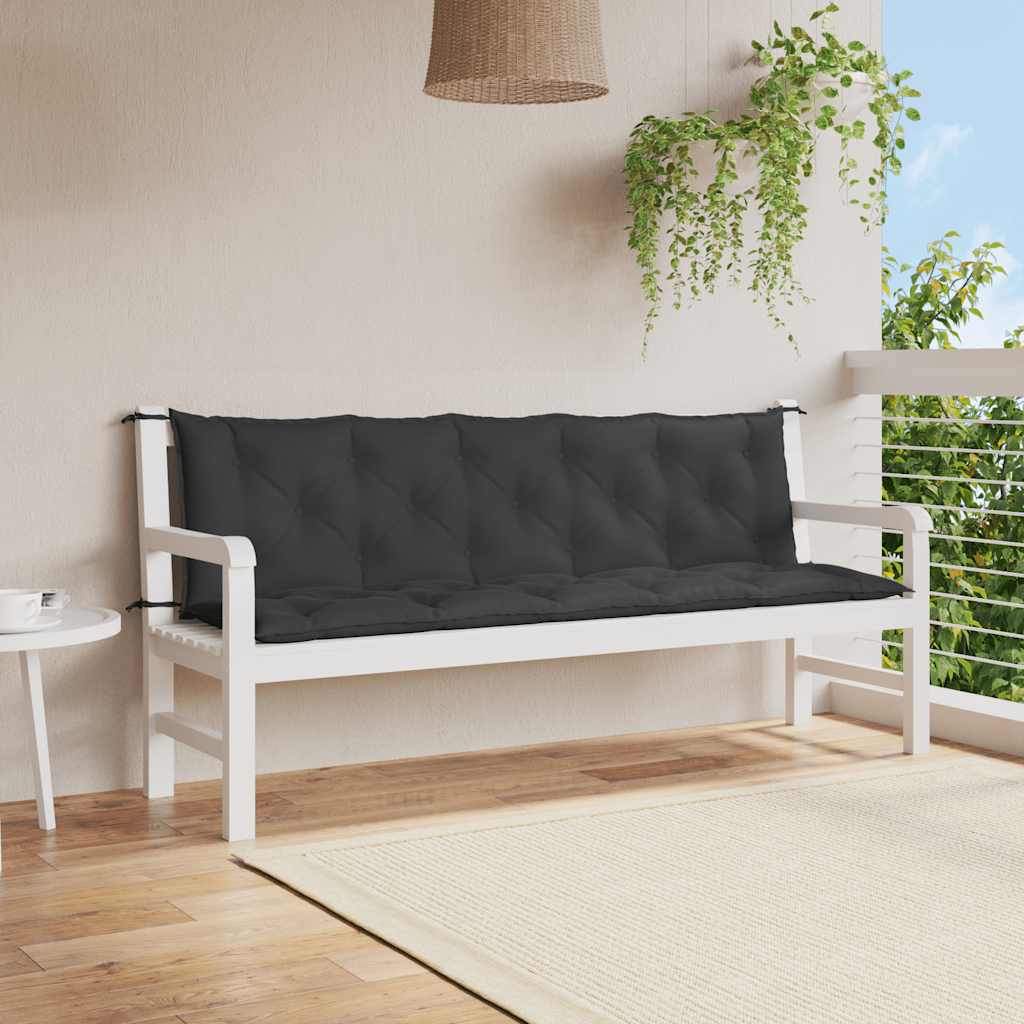 Cojín banco de jardín tela Oxford estampado hojas 100x50x3 cm